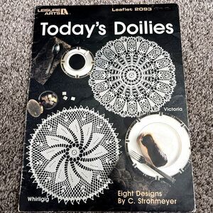 Vintage 1991 Leisure Arts 8 Designs Today's Doilies Instructional Leaflet 2093